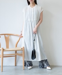 AIC. | ロング丈で着映え。ピンタックシャツワンピース(ワンピース)