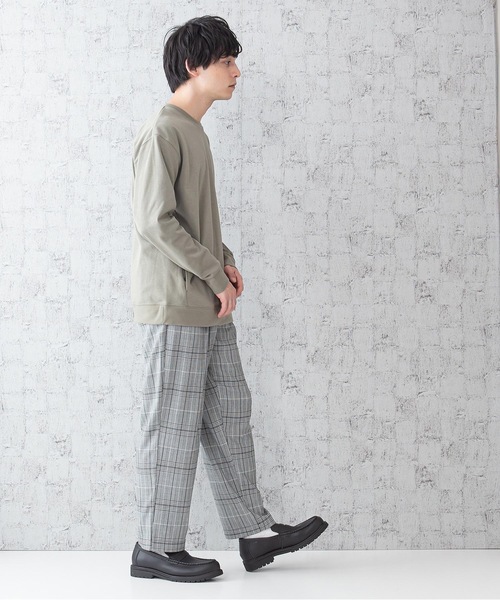 Blue Standard (ブルースタンダード)の「【BLUE STANDARD】チェックパンツ ワイドパンツ ウエストゴム/イージーパンツ仕様(その他パンツ・メンズ・ベージュ/ネイビー/グレー・LARGE/MEDIUM/X-LARGE)」の6枚目の写真