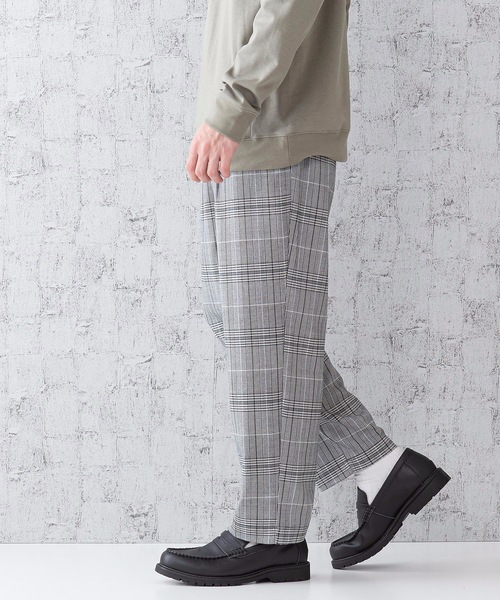Blue Standard (ブルースタンダード)の「【BLUE STANDARD】チェックパンツ ワイドパンツ ウエストゴム/イージーパンツ仕様(その他パンツ・メンズ・ベージュ/ネイビー/グレー・LARGE/MEDIUM/X-LARGE)」の8枚目の写真