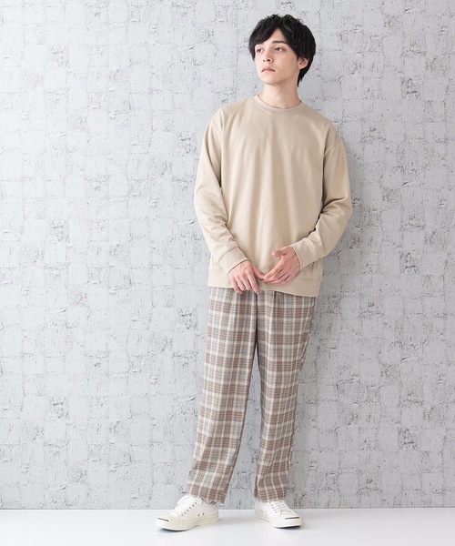 Blue Standard (ブルースタンダード)の「【BLUE STANDARD】チェックパンツ ワイドパンツ ウエストゴム/イージーパンツ仕様(その他パンツ・メンズ・ベージュ/ネイビー/グレー・LARGE/MEDIUM/X-LARGE)」の9枚目の写真
