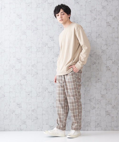 Blue Standard (ブルースタンダード)の「【BLUE STANDARD】チェックパンツ ワイドパンツ ウエストゴム/イージーパンツ仕様(その他パンツ・メンズ・ベージュ/ネイビー/グレー・LARGE/MEDIUM/X-LARGE)」の10枚目の写真