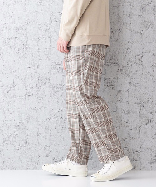 Blue Standard (ブルースタンダード)の「【BLUE STANDARD】チェックパンツ ワイドパンツ ウエストゴム/イージーパンツ仕様(その他パンツ・メンズ・ベージュ/ネイビー/グレー・LARGE/MEDIUM/X-LARGE)」の13枚目の写真
