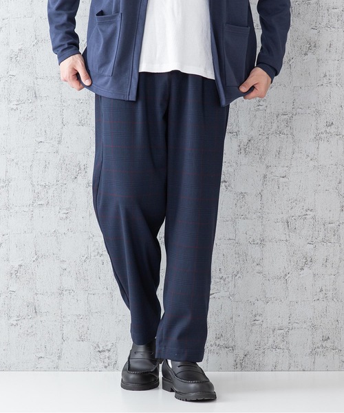 Blue Standard (ブルースタンダード)の「【BLUE STANDARD】チェックパンツ ワイドパンツ ウエストゴム/イージーパンツ仕様(その他パンツ・メンズ・ベージュ/ネイビー/グレー・LARGE/MEDIUM/X-LARGE)」の17枚目の写真