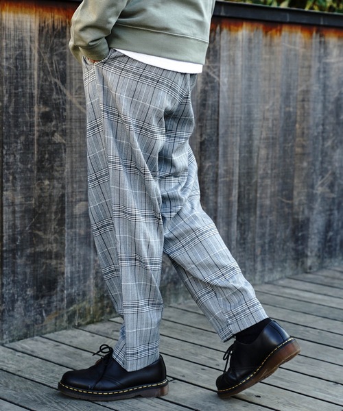 Blue Standard (ブルースタンダード)の「【BLUE STANDARD】チェックパンツ ワイドパンツ ウエストゴム/イージーパンツ仕様(その他パンツ・メンズ・ベージュ/ネイビー/グレー・LARGE/MEDIUM/X-LARGE)」の22枚目の写真