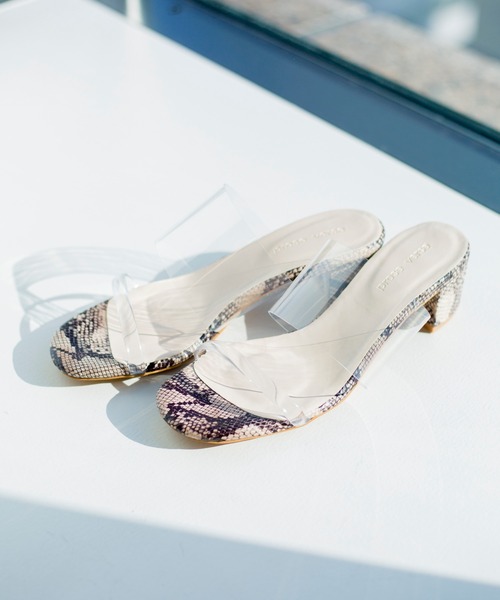 prose verse(プロズヴェール)の「クリアベルトチャンキーヒールサンダル(サンダル・レディース・ブラック/ブラウン/ベージュ/グレイッシュベージュ・SMALL/MEDIUM/LARGE/LL)」の17枚目の写真