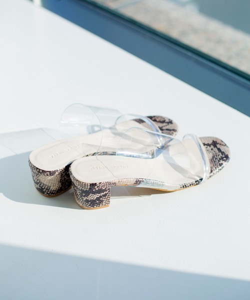 prose verse(プロズヴェール)の「クリアベルトチャンキーヒールサンダル(サンダル・レディース・ブラック/ブラウン/ベージュ/グレイッシュベージュ・SMALL/MEDIUM/LARGE/LL)」の5枚目の写真