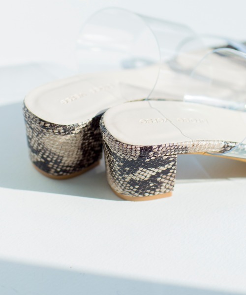 prose verse(プロズヴェール)の「クリアベルトチャンキーヒールサンダル(サンダル・レディース・ブラック/ブラウン/ベージュ/グレイッシュベージュ・SMALL/MEDIUM/LARGE/LL)」の8枚目の写真