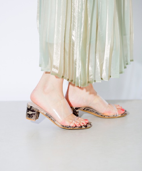 prose verse(プロズヴェール)の「クリアベルトチャンキーヒールサンダル(サンダル・レディース・ブラック/ブラウン/ベージュ/グレイッシュベージュ・SMALL/MEDIUM/LARGE/LL)」の22枚目の写真