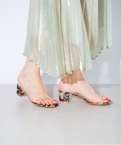 prose verse(プロズヴェール)の「クリアベルトチャンキーヒールサンダル(サンダル・レディース・ブラック/ブラウン/ベージュ/グレイッシュベージュ・SMALL/MEDIUM/LARGE/LL)」の19枚目の写真