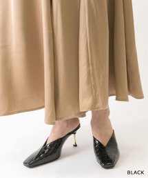 RANDA | Vカットスクエアトゥミュールパンプス(パンプス)