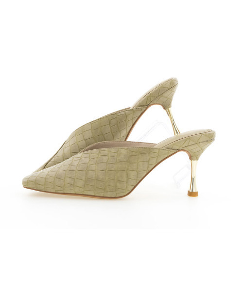 RANDA（ランダ）の「Vカットスクエアトゥミュールパンプス（パンプス・レディース・ブラック/ベージュ/グリーン・LL/M/L/S）」の10枚目の写真