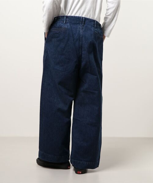 AOZORA（アオゾラ）の「AOZORA/アオゾラ　 生機デニム 太トラウザーパンツ（デニムパンツ・メンズ・ダークインディゴブルー/ブルー系・MEDIUM/LARGE）」の9枚目の写真