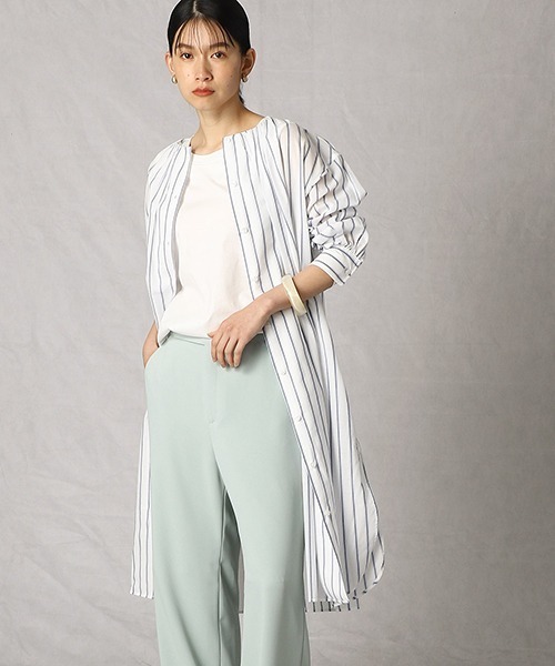 Comme　Ca　Mature（コムサマチュア）の「シャツワンピース（シャツワンピース・レディース・ホワイト/サックスブルー・FREE）」の2枚目の写真