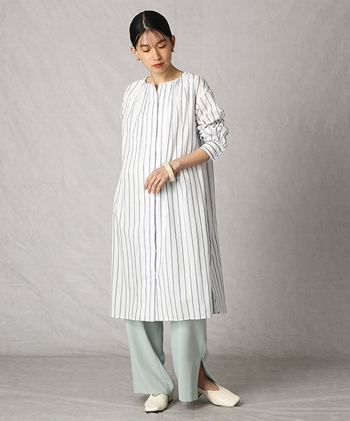 Comme　Ca　Mature（コムサマチュア）の「シャツワンピース（シャツワンピース・レディース・ホワイト/サックスブルー・FREE）」の8枚目の写真