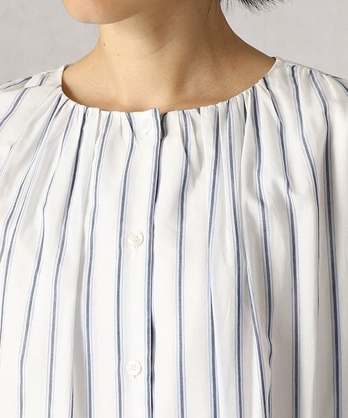 Comme　Ca　Mature（コムサマチュア）の「シャツワンピース（シャツワンピース・レディース・ホワイト/サックスブルー・FREE）」の7枚目の写真