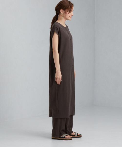 green label relaxing（グリーンレーベルリラクシング）の「CFC YRU 2WAY ノースリーブ ワンピース（ワンピース・レディース・オフホワイト/オレンジ/ダークグレー・FREE）」の12枚目の写真