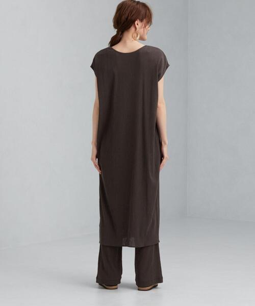 green label relaxing（グリーンレーベルリラクシング）の「CFC YRU 2WAY ノースリーブ ワンピース（ワンピース・レディース・オフホワイト/オレンジ/ダークグレー・FREE）」の6枚目の写真