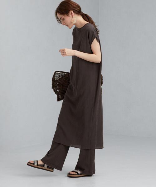 green label relaxing（グリーンレーベルリラクシング）の「CFC YRU 2WAY ノースリーブ ワンピース（ワンピース・レディース・オフホワイト/オレンジ/ダークグレー・FREE）」の17枚目の写真