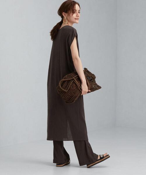 green label relaxing（グリーンレーベルリラクシング）の「CFC YRU 2WAY ノースリーブ ワンピース（ワンピース・レディース・オフホワイト/オレンジ/ダークグレー・FREE）」の20枚目の写真