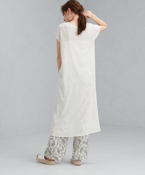 green label relaxing（グリーンレーベルリラクシング）の「CFC YRU 2WAY ノースリーブ ワンピース（ワンピース・レディース・オフホワイト/オレンジ/ダークグレー・FREE）」の7枚目の写真