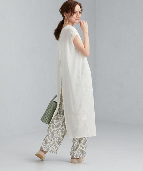 green label relaxing（グリーンレーベルリラクシング）の「CFC YRU 2WAY ノースリーブ ワンピース（ワンピース・レディース・オフホワイト/オレンジ/ダークグレー・FREE）」の10枚目の写真