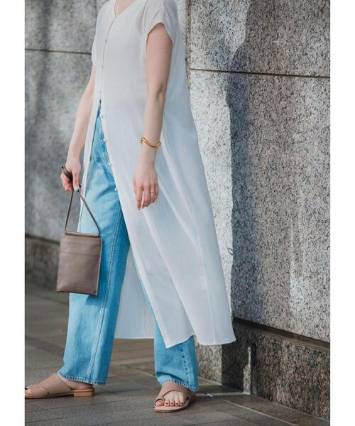 green label relaxing（グリーンレーベルリラクシング）の「CFC YRU 2WAY ノースリーブ ワンピース（ワンピース・レディース・オフホワイト/オレンジ/ダークグレー・FREE）」の21枚目の写真