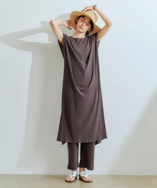 green label relaxing（グリーンレーベルリラクシング）の「CFC YRU 2WAY ノースリーブ ワンピース（ワンピース・レディース・オフホワイト/オレンジ/ダークグレー・FREE）」の11枚目の写真