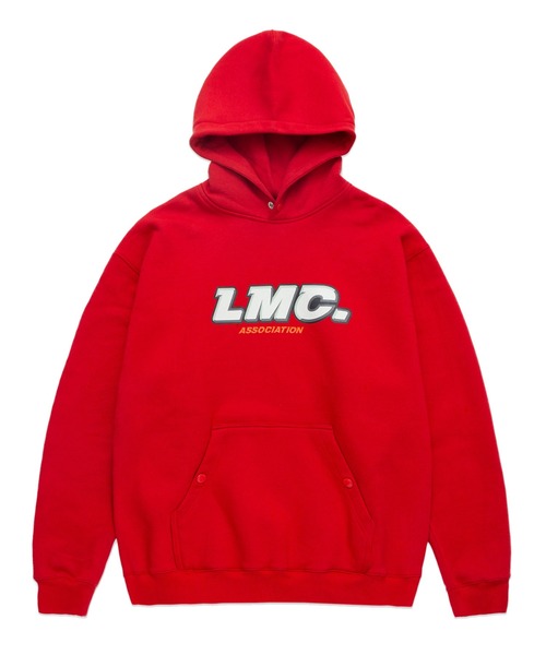 LMCの「【LMC】21SS ASSOCIATION SNAP HOODIE / アソシエーション ロゴ スナップボタン フーディー(パーカー・メンズ・レッド/ヘザーグレー・LARGE/SMALL/X-LARGE/MEDIUM)」の1枚目の写真