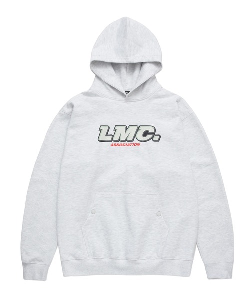 LMCの「【LMC】21SS ASSOCIATION SNAP HOODIE / アソシエーション ロゴ スナップボタン フーディー(パーカー・メンズ・レッド/ヘザーグレー・LARGE/SMALL/X-LARGE/MEDIUM)」の2枚目の写真