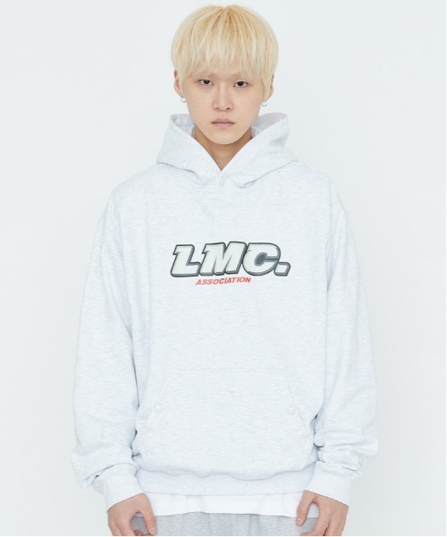 LMCの「【LMC】21SS ASSOCIATION SNAP HOODIE / アソシエーション ロゴ スナップボタン フーディー(パーカー・メンズ・レッド/ヘザーグレー・LARGE/SMALL/X-LARGE/MEDIUM)」の3枚目の写真