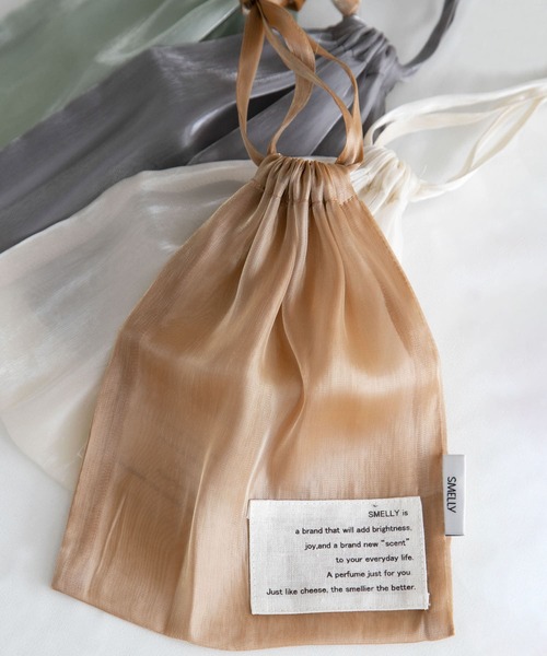 SMELLY（スメリー）の「シアーキンチャクポーチ（ポーチ・レディース・グレー/イエロー/アイボリー/ミント・-）」の6枚目の写真