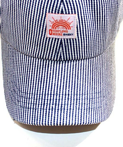 SHISKY（シスキー）の「ワッペンベースボールキャップ（キャップ・メンズ・カーキ/モカ/ストライプ/ネイビー/ベージュ/インディゴブルー/ブラウン/ブラック・FREE）」の11枚目の写真