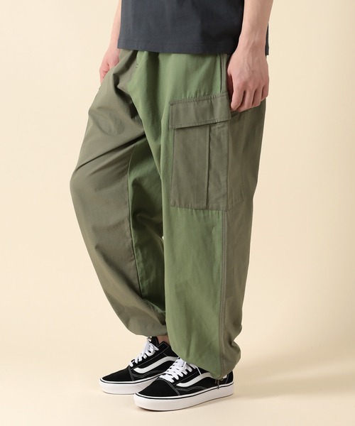 SlashDate(スラッシュデイト)の「ルーズシルエット バルーンワイド 6ポケットミリタリーカーゴパンツ(カーゴパンツ・メンズ・グリーン系その他/ブラック/オリーブ・M/L)」の12枚目の写真