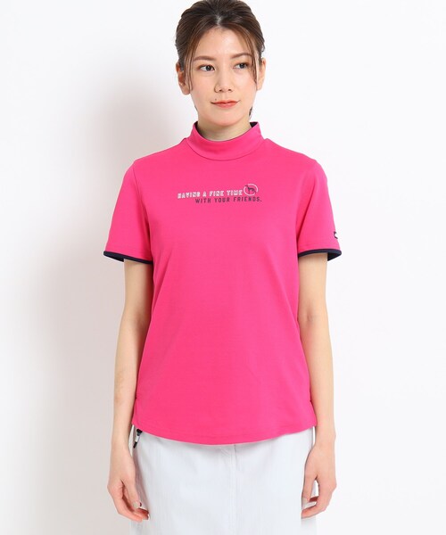 adabat（アダバット）の「◆【吸水速乾/UVカット】adabat ミラノリブ モックネックプルオーバー（Tシャツ/カットソー・レディース・ホワイト/ネイビー系/ピンク系/ネイビー・40/38/42/36）」の21枚目の写真