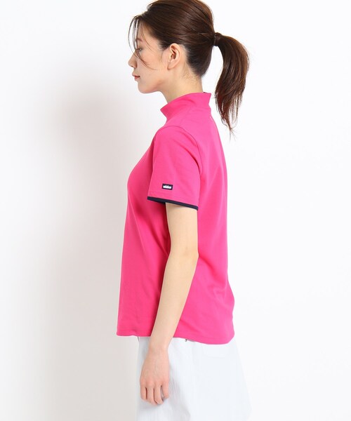adabat（アダバット）の「◆【吸水速乾/UVカット】adabat ミラノリブ モックネックプルオーバー（Tシャツ/カットソー・レディース・ホワイト/ネイビー系/ピンク系/ネイビー・40/38/42/36）」の12枚目の写真