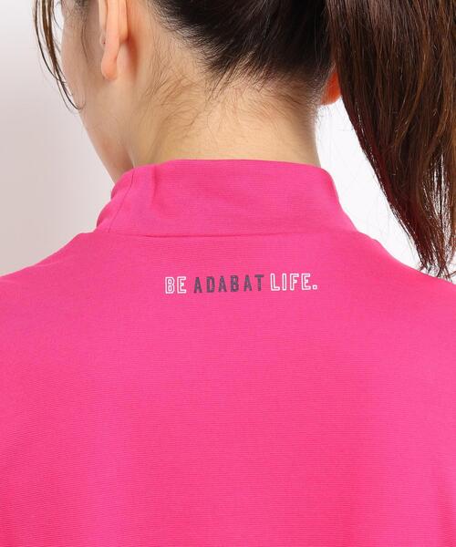 adabat（アダバット）の「◆【吸水速乾/UVカット】adabat ミラノリブ モックネックプルオーバー（Tシャツ/カットソー・レディース・ホワイト/ネイビー系/ピンク系/ネイビー・40/38/42/36）」の9枚目の写真