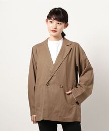 リネンブレンドテーラードジャケット