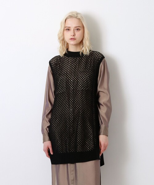 LOVELESS（ラブレス）の「メッシュ オーバー ベスト（ベスト・レディース・ブラック/ホワイト系その他・34/36）」の2枚目の写真