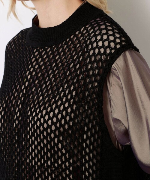 LOVELESS（ラブレス）の「メッシュ オーバー ベスト（ベスト・レディース・ブラック/ホワイト系その他・34/36）」の9枚目の写真