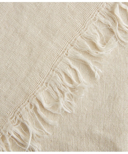 SIPULI（シプリ）の「ASAUCE MELER｜ベルギーリネンフリンジストール（ストール/ショール・レディース・アイボリー/グレー系その他・フリー）」の5枚目の写真