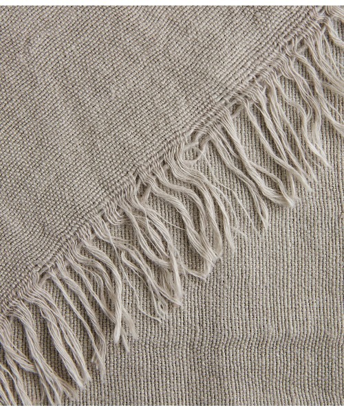 SIPULI（シプリ）の「ASAUCE MELER｜ベルギーリネンフリンジストール（ストール/ショール・レディース・アイボリー/グレー系その他・フリー）」の4枚目の写真