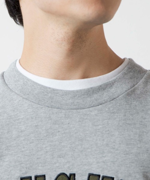 WEGO（ウィゴー）の「WEGO/DOG刺繍ビッグシルエットTシャツ（Tシャツ/カットソー・メンズ・杢グレー/スミクロ・MEDIUM/LARGE）」の8枚目の写真