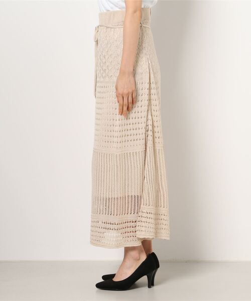 PICCIN（ピッチン）の「クロシェ編みロングスカート（スカート・レディース・ブラック/ベージュ/パープル・M/L）」の4枚目の写真