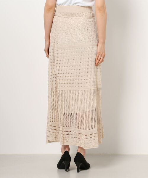 PICCIN（ピッチン）の「クロシェ編みロングスカート（スカート・レディース・ブラック/ベージュ/パープル・M/L）」の5枚目の写真
