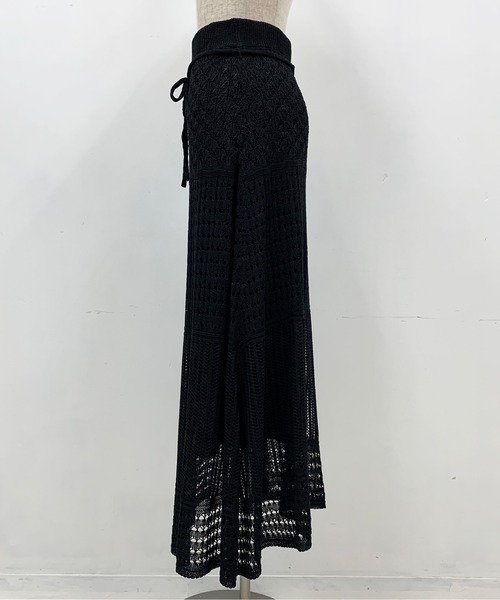 PICCIN（ピッチン）の「クロシェ編みロングスカート（スカート・レディース・ブラック/ベージュ/パープル・M/L）」の19枚目の写真
