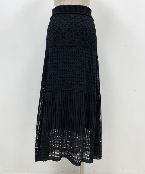 PICCIN（ピッチン）の「クロシェ編みロングスカート（スカート・レディース・ブラック/ベージュ/パープル・M/L）」の20枚目の写真