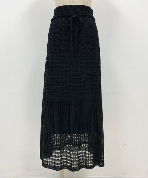 PICCIN（ピッチン）の「クロシェ編みロングスカート（スカート・レディース・ブラック/ベージュ/パープル・M/L）」の18枚目の写真