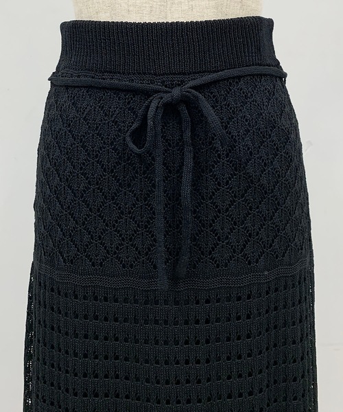 PICCIN（ピッチン）の「クロシェ編みロングスカート（スカート・レディース・ブラック/ベージュ/パープル・M/L）」の21枚目の写真