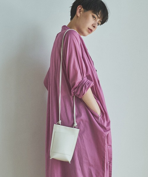 audrey and john wad（オードリーアンドジョンワッド）の「【Audrey and John Wad】フェイクレザーミニポシェット（ショルダーバッグ・レディース・ブラック/ホワイト・FREE）」の5枚目の写真