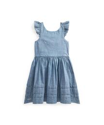 POLO RALPH LAUREN CHILDRENSWEAR（ポロ ラルフ ローレン チルドレンズウェア）の「ラッフルド コットン シャンブレー ドレス（ワンピース・キッズ）」